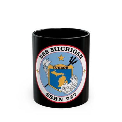 USS Michigan SSBN 727 (U.S. Navy) Black Coffee Mug-11oz-Go Mug Yourself