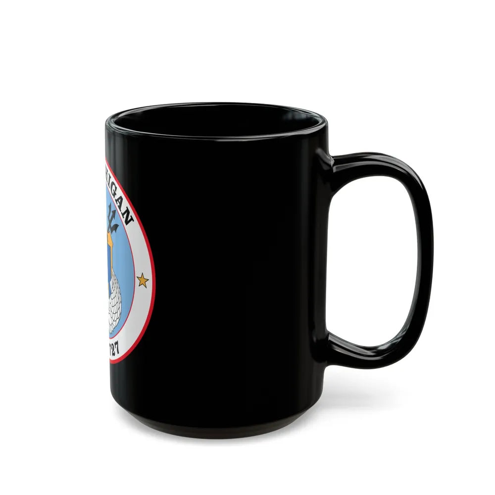 USS Michigan SSBN 727 (U.S. Navy) Black Coffee Mug-Go Mug Yourself