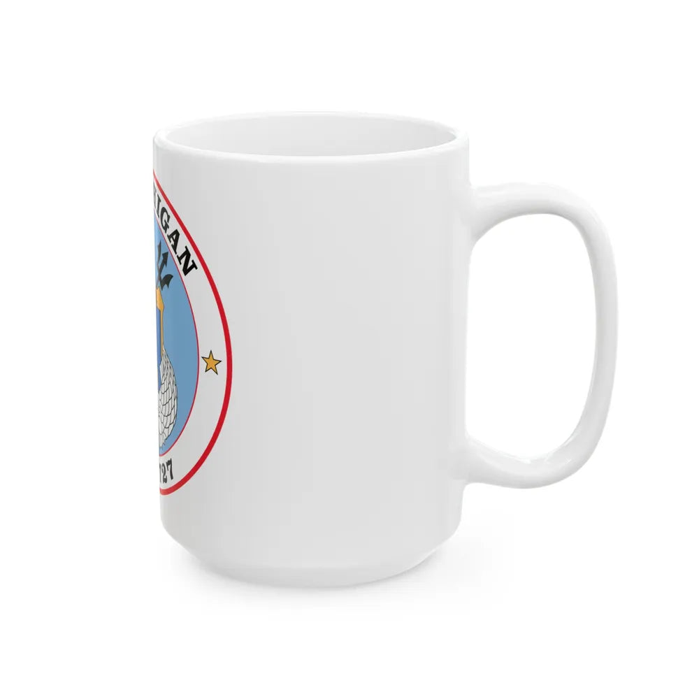 USS Michigan SSBN 727 (U.S. Navy) White Coffee Mug-Go Mug Yourself