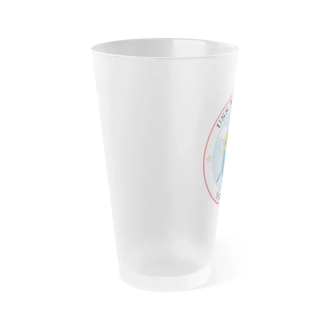 USS Michigan SSBN 727 (U.S. Navy) Frosted Pint Glass 16oz - Go Mug Yourself