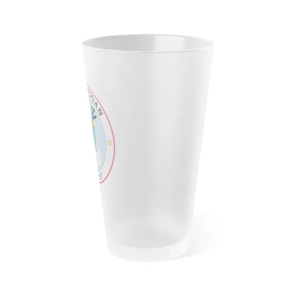 USS Michigan SSBN 727 (U.S. Navy) Frosted Pint Glass 16oz - Go Mug Yourself