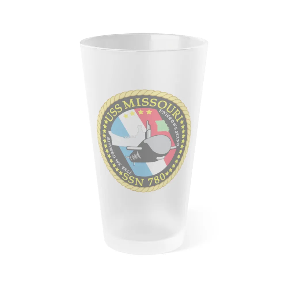 USS Missouri SSN780 (U.S. Navy) Frosted Pint Glass 16oz-Go Mug Yourself