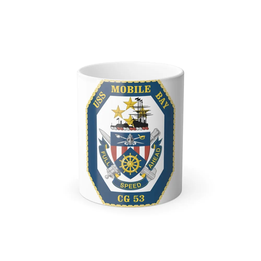 USS Mobile Bay CG 53 Crest (U.S. Navy) Color Changing Mug 11oz-11oz-Go Mug Yourself