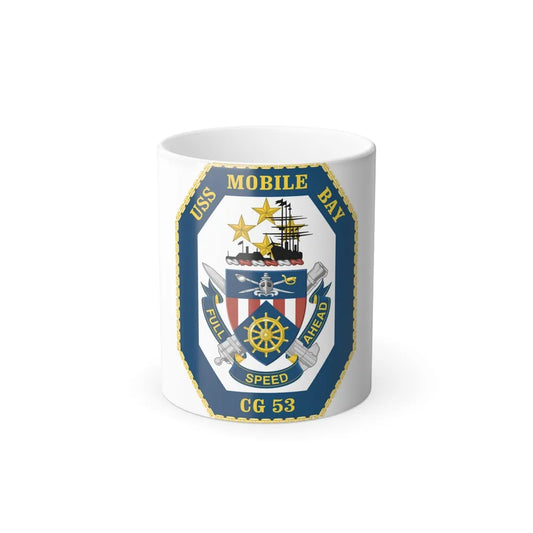 USS Mobile Bay CG 53 Crest (U.S. Navy) Color Changing Mug 11oz-11oz-Go Mug Yourself
