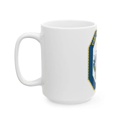 USS Mobile Bay CG 53 Crest (U.S. Navy) White Coffee Mug-Go Mug Yourself