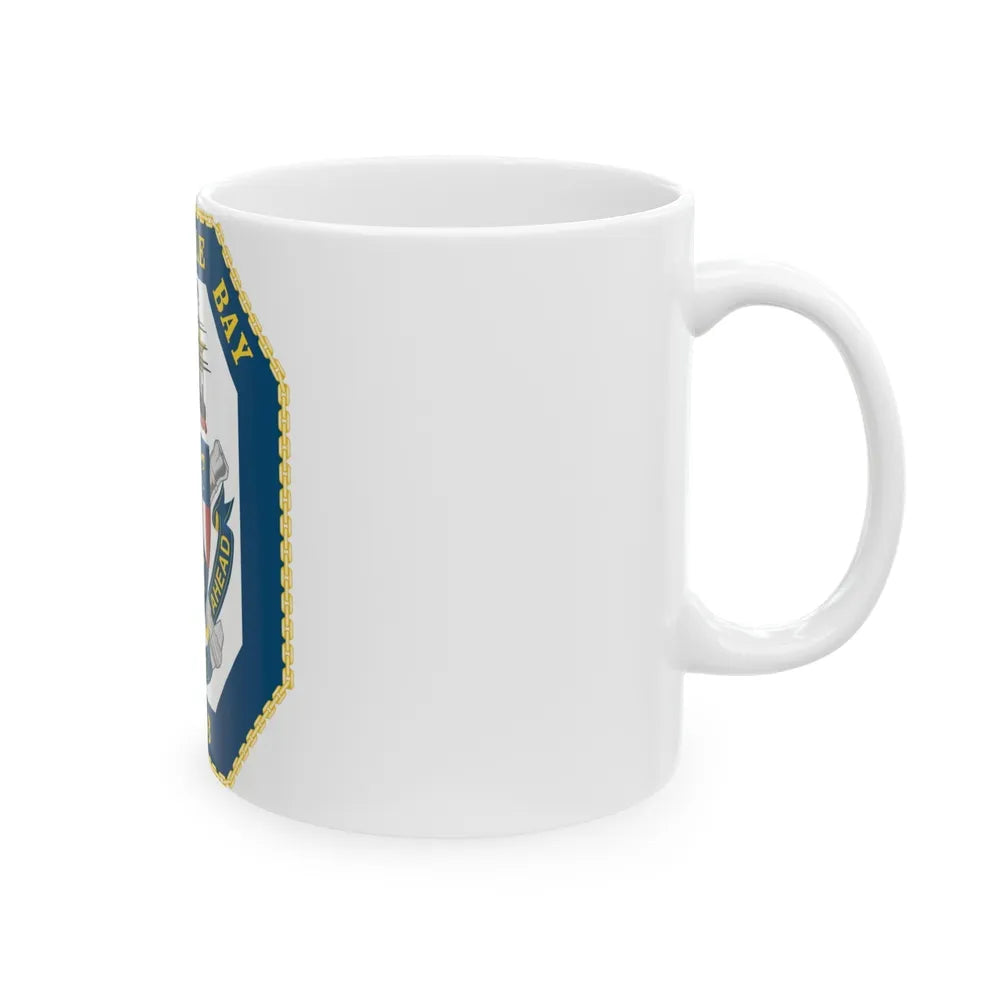 USS Mobile Bay CG 53 Crest (U.S. Navy) White Coffee Mug-Go Mug Yourself