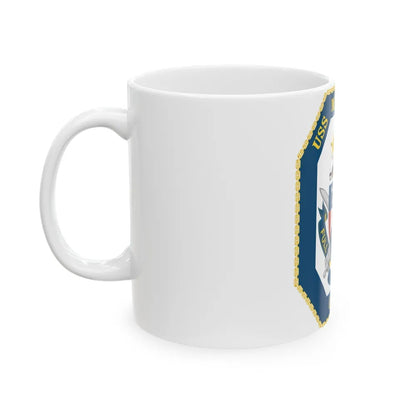 USS Mobile Bay CG 53 Crest (U.S. Navy) White Coffee Mug-Go Mug Yourself