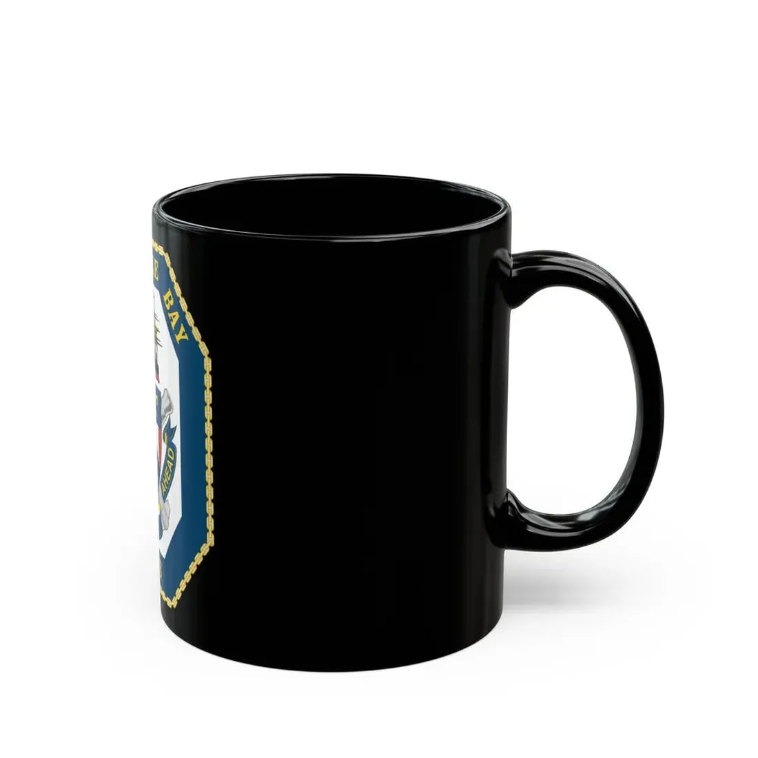 USS Mobile Bay CG 53 Crest (U.S. Navy) Black Coffee Mug - Go Mug Yourself