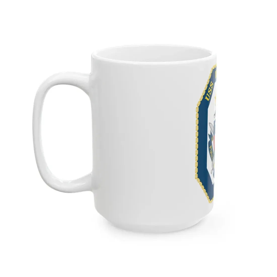 USS Mobile Bay CG 53 Crest (U.S. Navy) White Coffee Mug - Go Mug Yourself