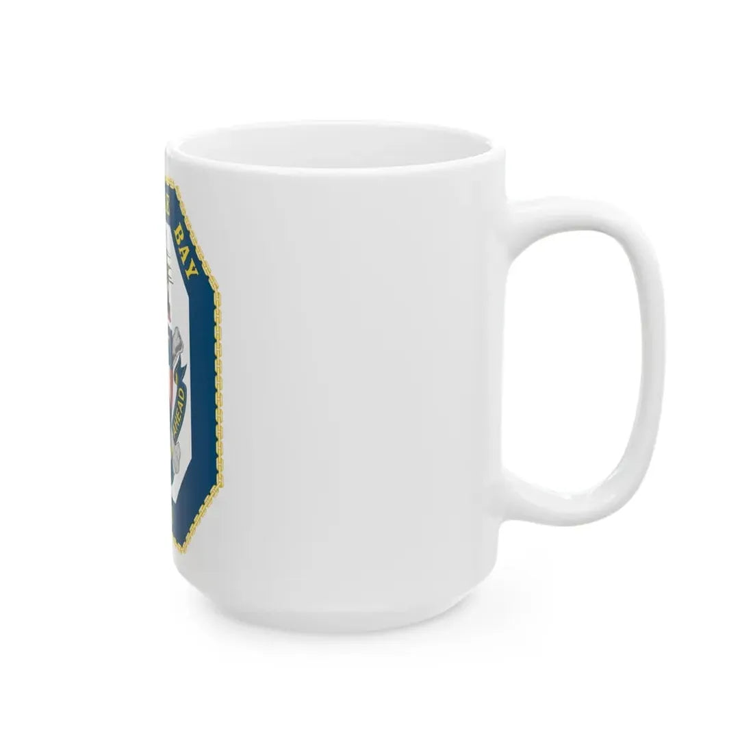 USS Mobile Bay CG 53 Crest (U.S. Navy) White Coffee Mug - Go Mug Yourself