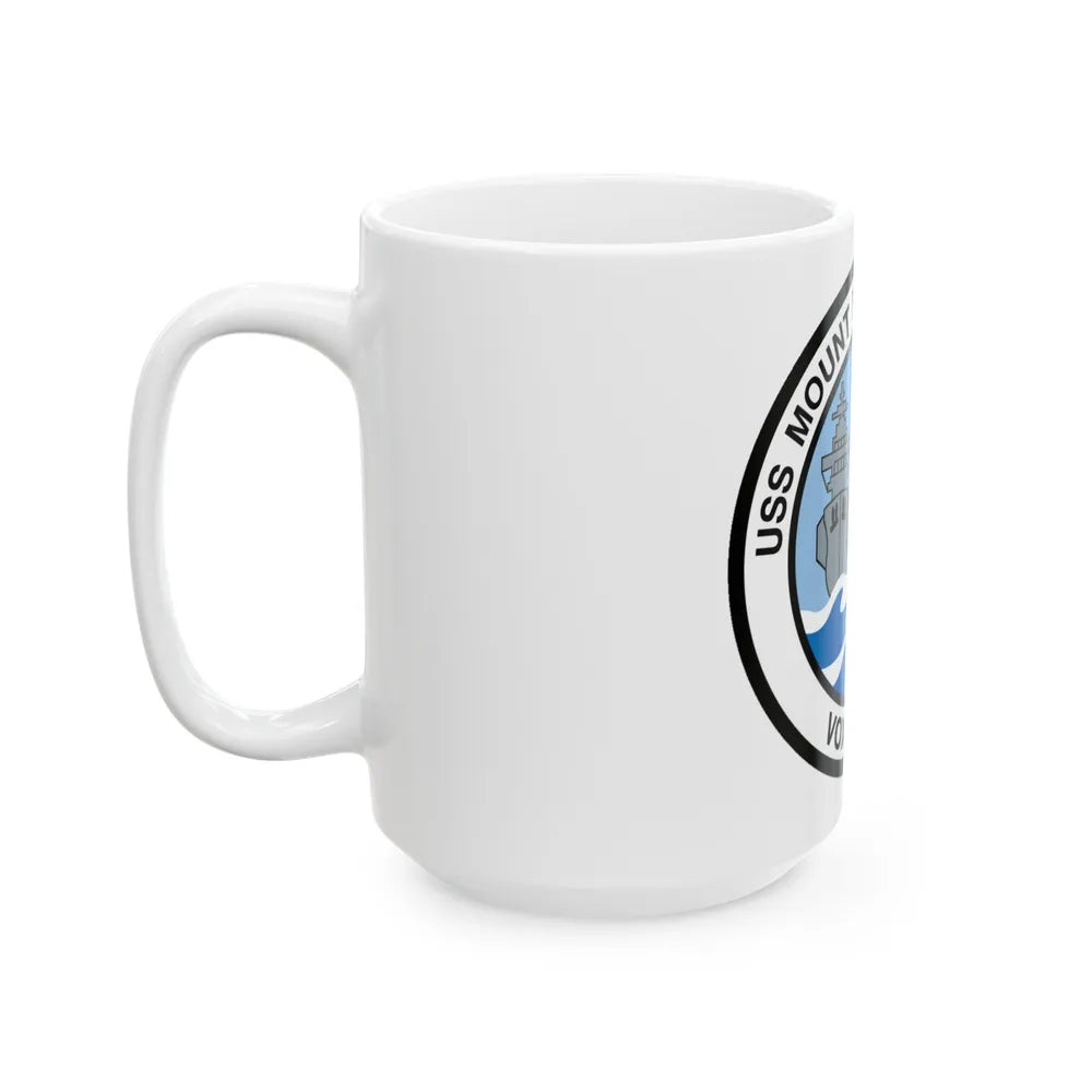 USS Mount Whitney LCC 20 Vox Maris (U.S. Navy) White Coffee Mug-Go Mug Yourself