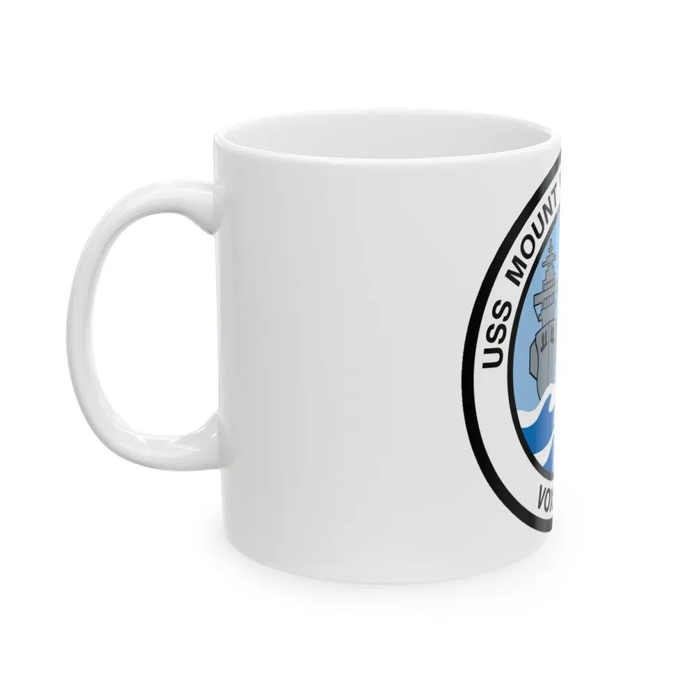 USS Mount Whitney LCC 20 Vox Maris (U.S. Navy) White Coffee Mug-Go Mug Yourself