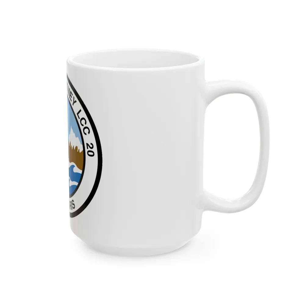 USS Mount Whitney LCC 20 Vox Maris (U.S. Navy) White Coffee Mug-Go Mug Yourself