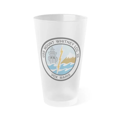 USS Mount Whitney LCC 20 Vox Maris (U.S. Navy) Frosted Pint Glass 16oz Default Title - Go Mug Yourself