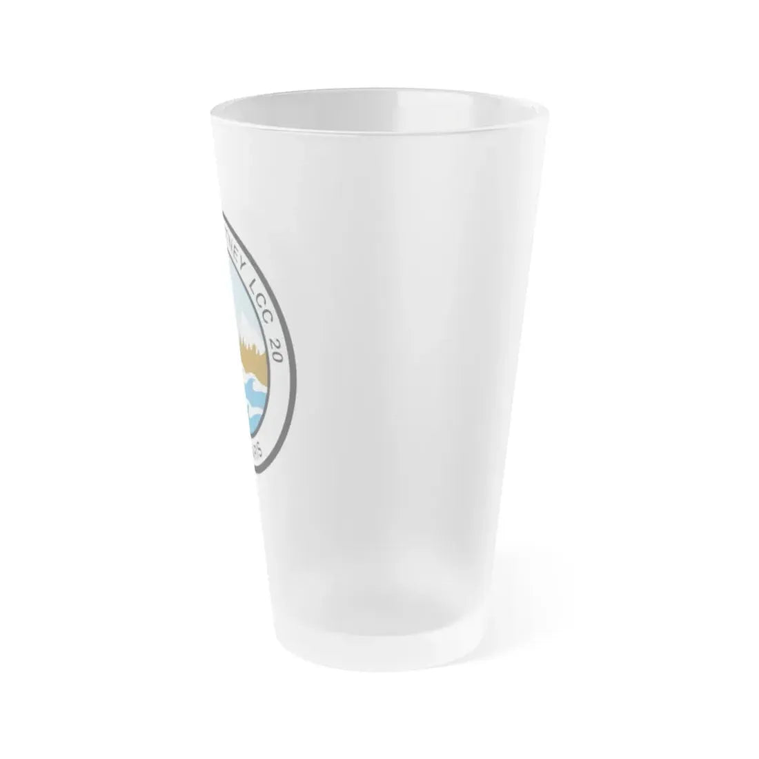 USS Mount Whitney LCC 20 Vox Maris (U.S. Navy) Frosted Pint Glass 16oz - Go Mug Yourself