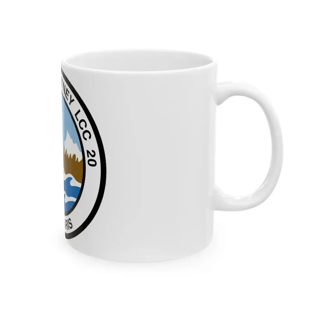 USS Mount Whitney LCC 20 Vox Maris (U.S. Navy) White Coffee Mug - Go Mug Yourself