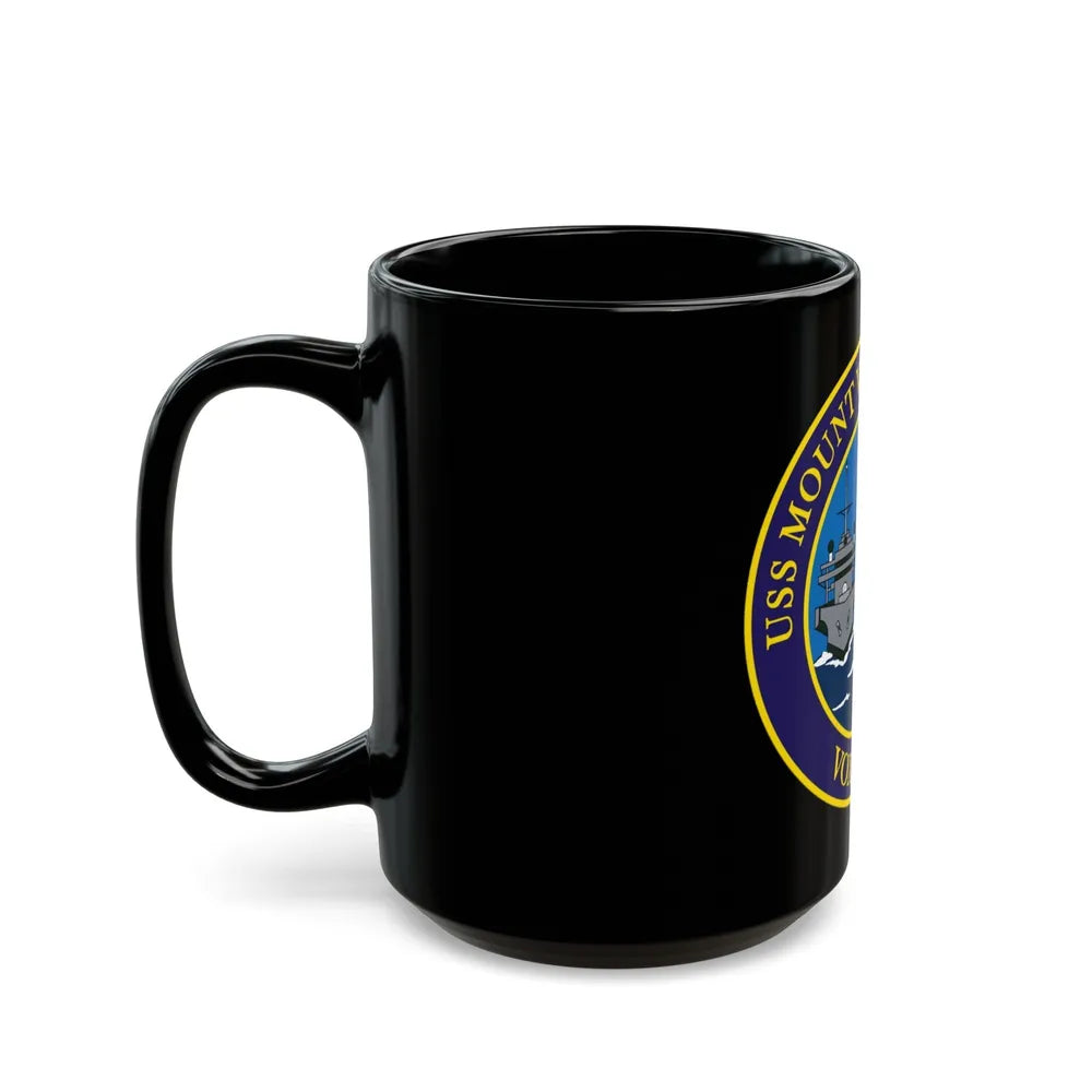 USS Mount Whitney LLC 20 VOX MARIS v2 (U.S. Navy) Black Coffee Mug-Go Mug Yourself