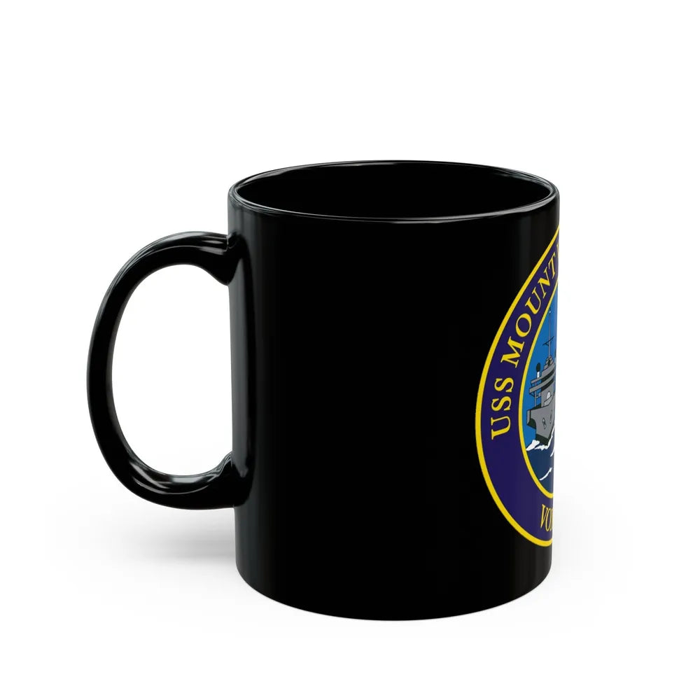 USS Mount Whitney LLC 20 VOX MARIS v2 (U.S. Navy) Black Coffee Mug-Go Mug Yourself