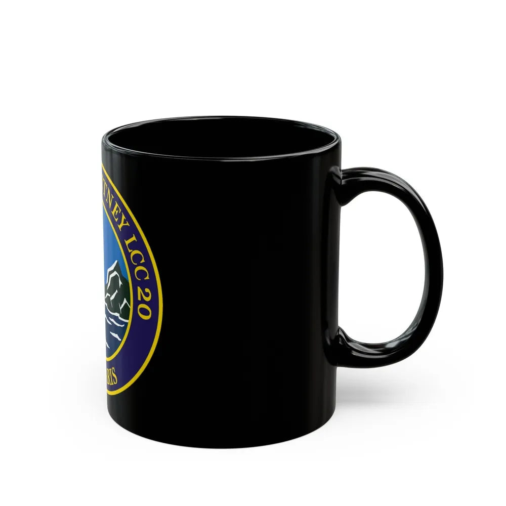 USS Mount Whitney LLC 20 VOX MARIS v2 (U.S. Navy) Black Coffee Mug-Go Mug Yourself