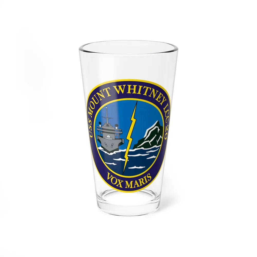 USS Mount Whitney LLC 20 VOX MARIS v2 (U.S. Navy) Pint Glass 16oz-16oz-Go Mug Yourself