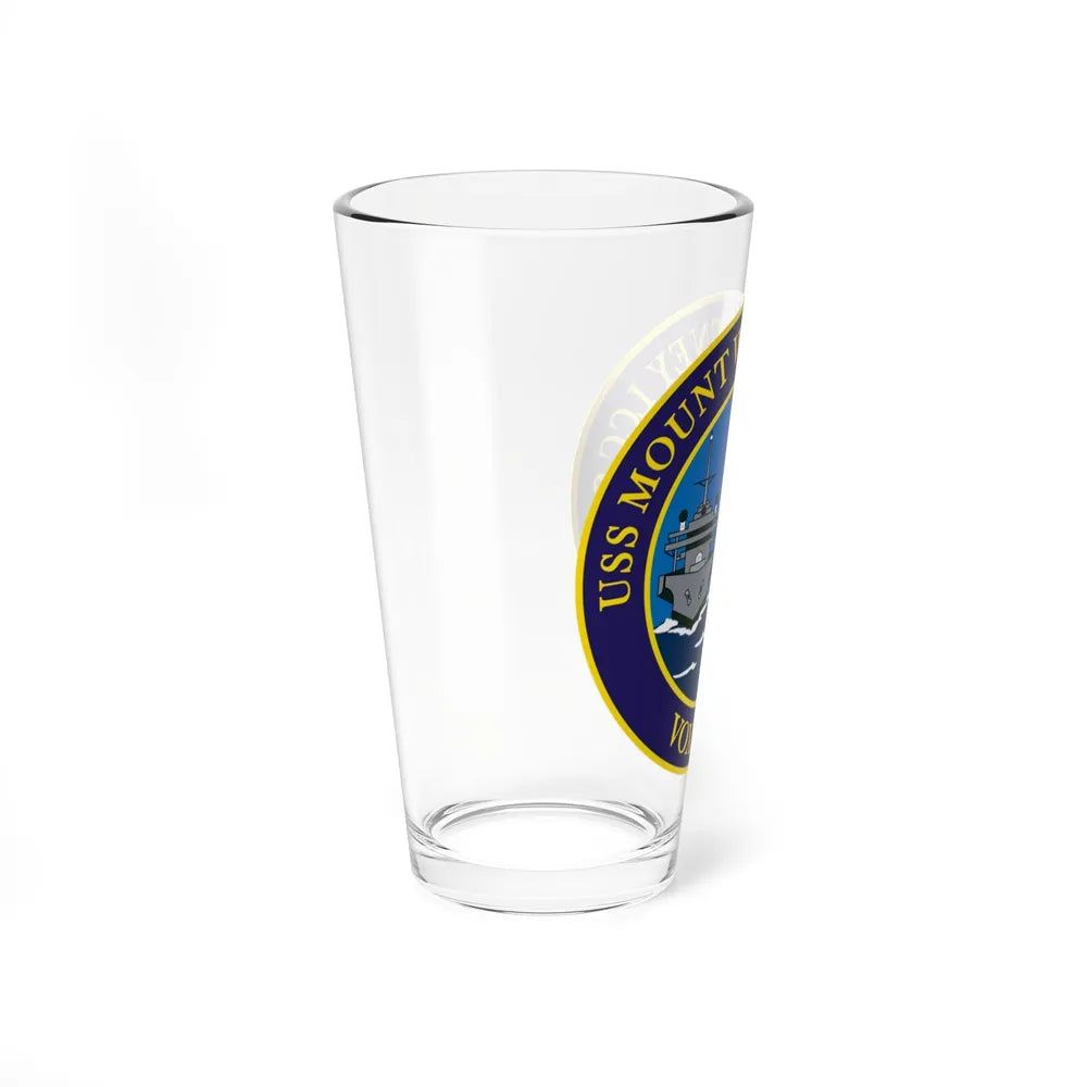 USS Mount Whitney LLC 20 VOX MARIS v2 (U.S. Navy) Pint Glass 16oz-Go Mug Yourself