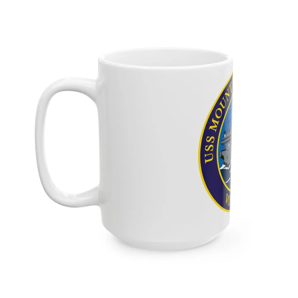 USS Mount Whitney LLC 20 VOX MARIS v2 (U.S. Navy) White Coffee Mug-Go Mug Yourself