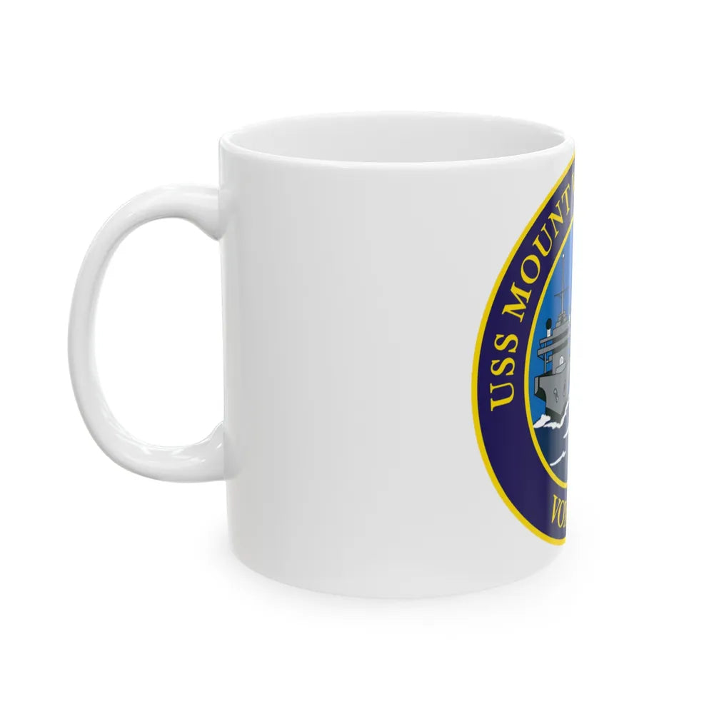 USS Mount Whitney LLC 20 VOX MARIS v2 (U.S. Navy) White Coffee Mug-Go Mug Yourself