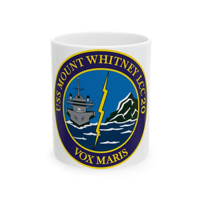 USS Mount Whitney LLC 20 VOX MARIS v2 (U.S. Navy) White Coffee Mug 11oz - Go Mug Yourself