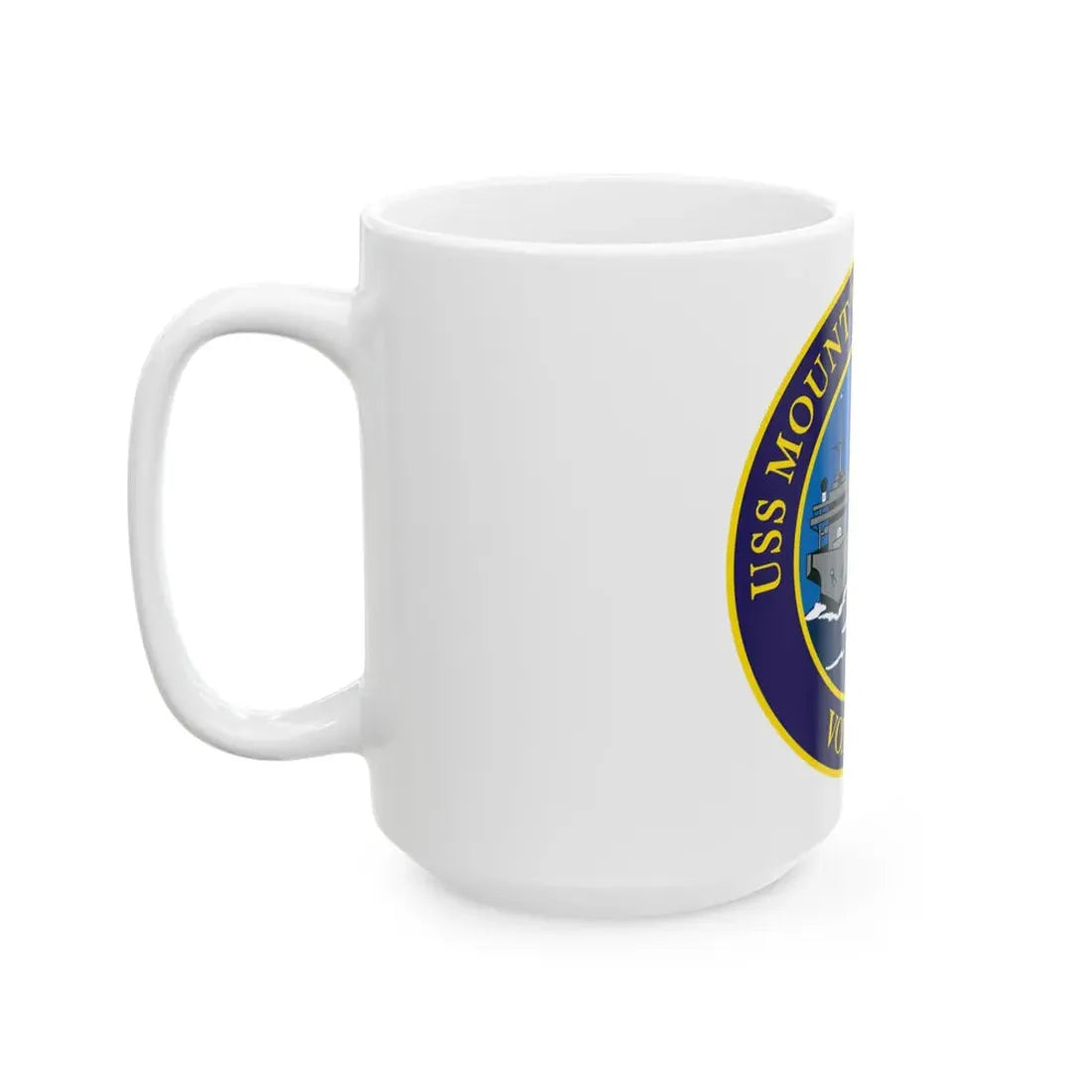 USS Mount Whitney LLC 20 VOX MARIS v2 (U.S. Navy) White Coffee Mug - Go Mug Yourself