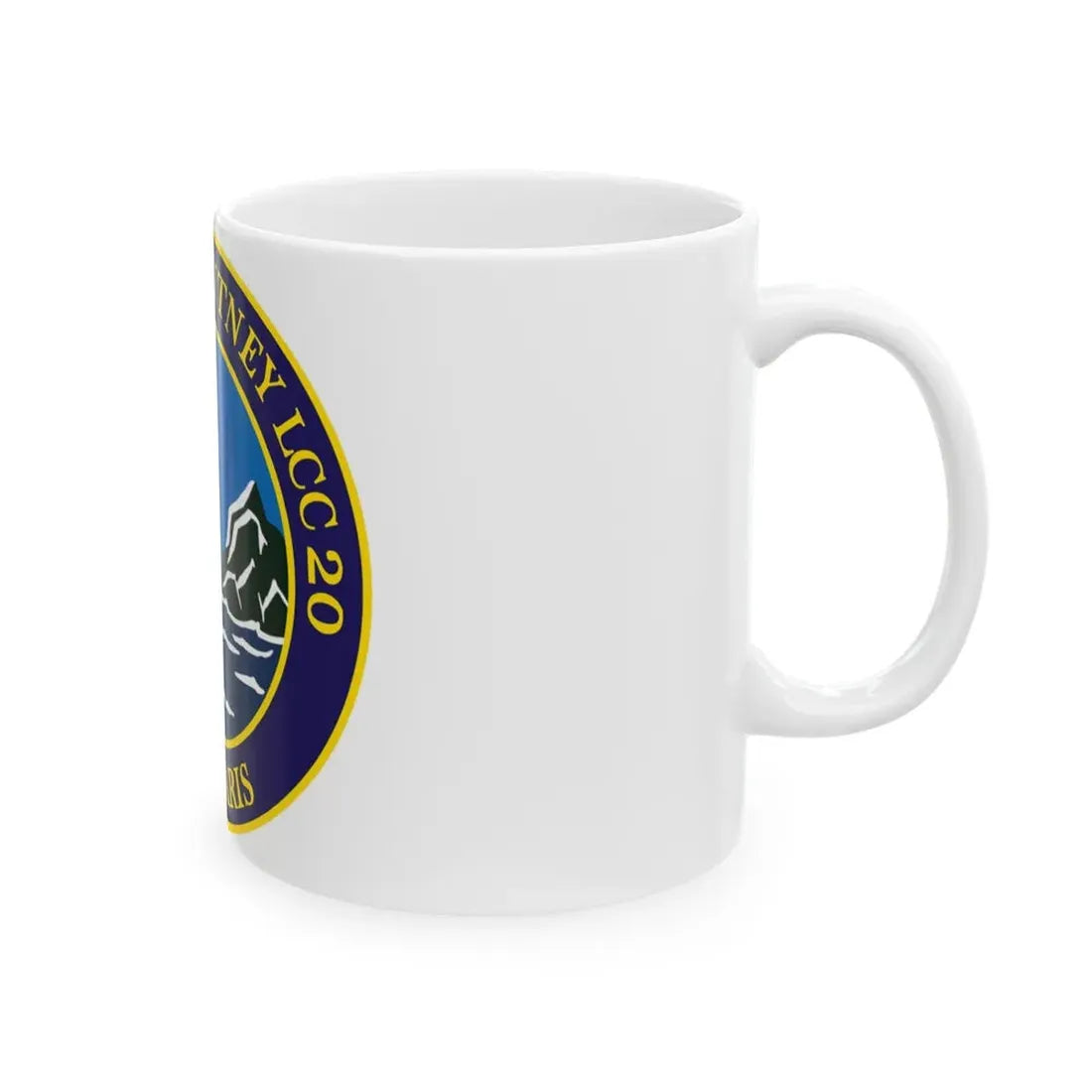 USS Mount Whitney LLC 20 VOX MARIS v2 (U.S. Navy) White Coffee Mug - Go Mug Yourself