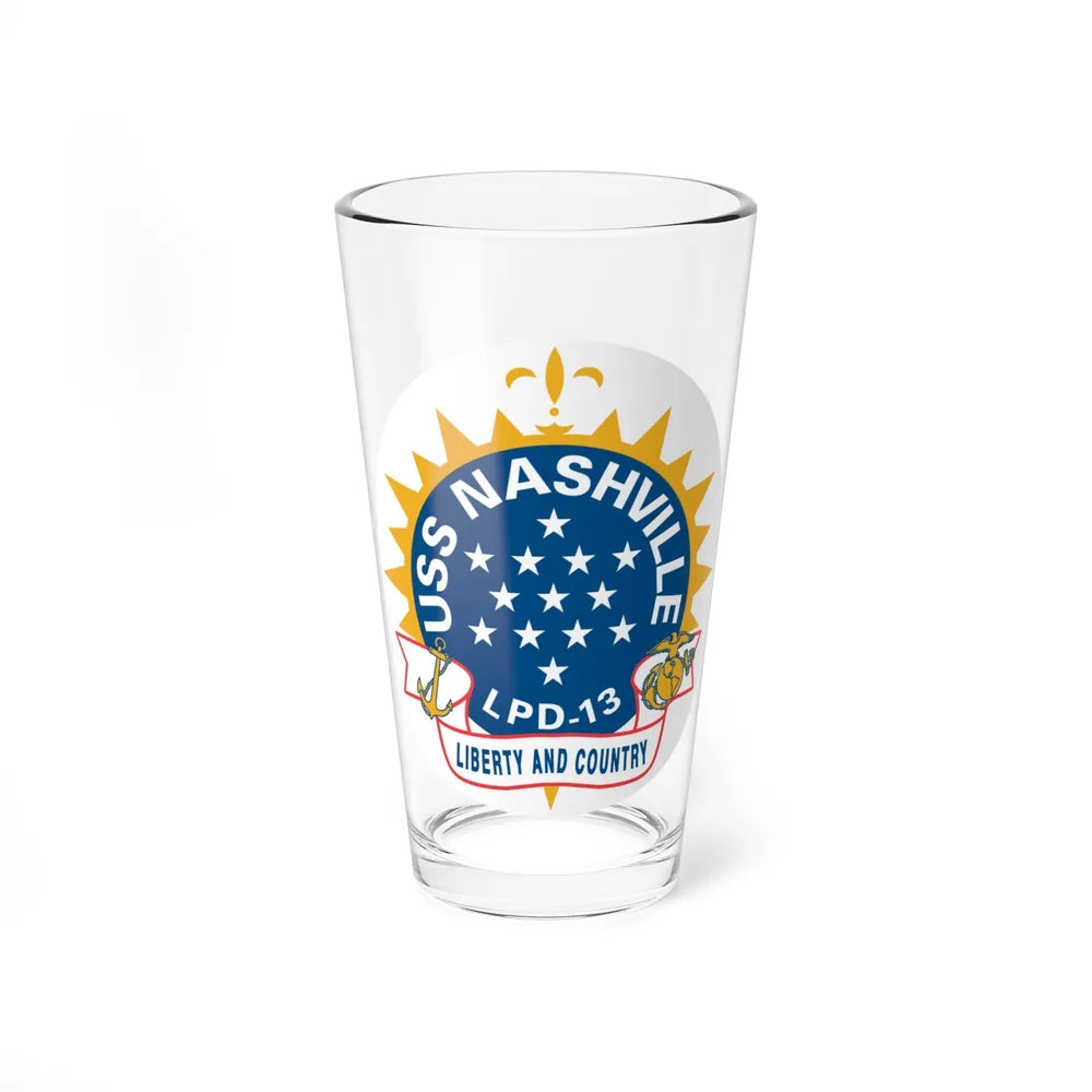 USS Nashille LPD 13 (U.S. Navy) Pint Glass 16oz-16oz-Go Mug Yourself