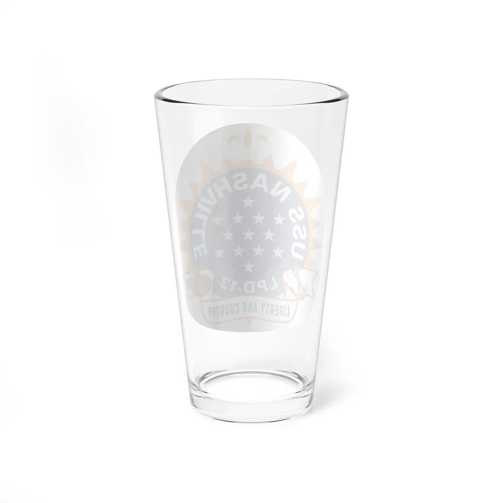 USS Nashille LPD 13 (U.S. Navy) Pint Glass 16oz-Go Mug Yourself