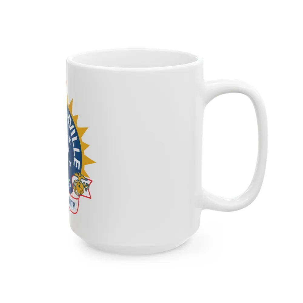 USS Nashille LPD 13 (U.S. Navy) White Coffee Mug-Go Mug Yourself