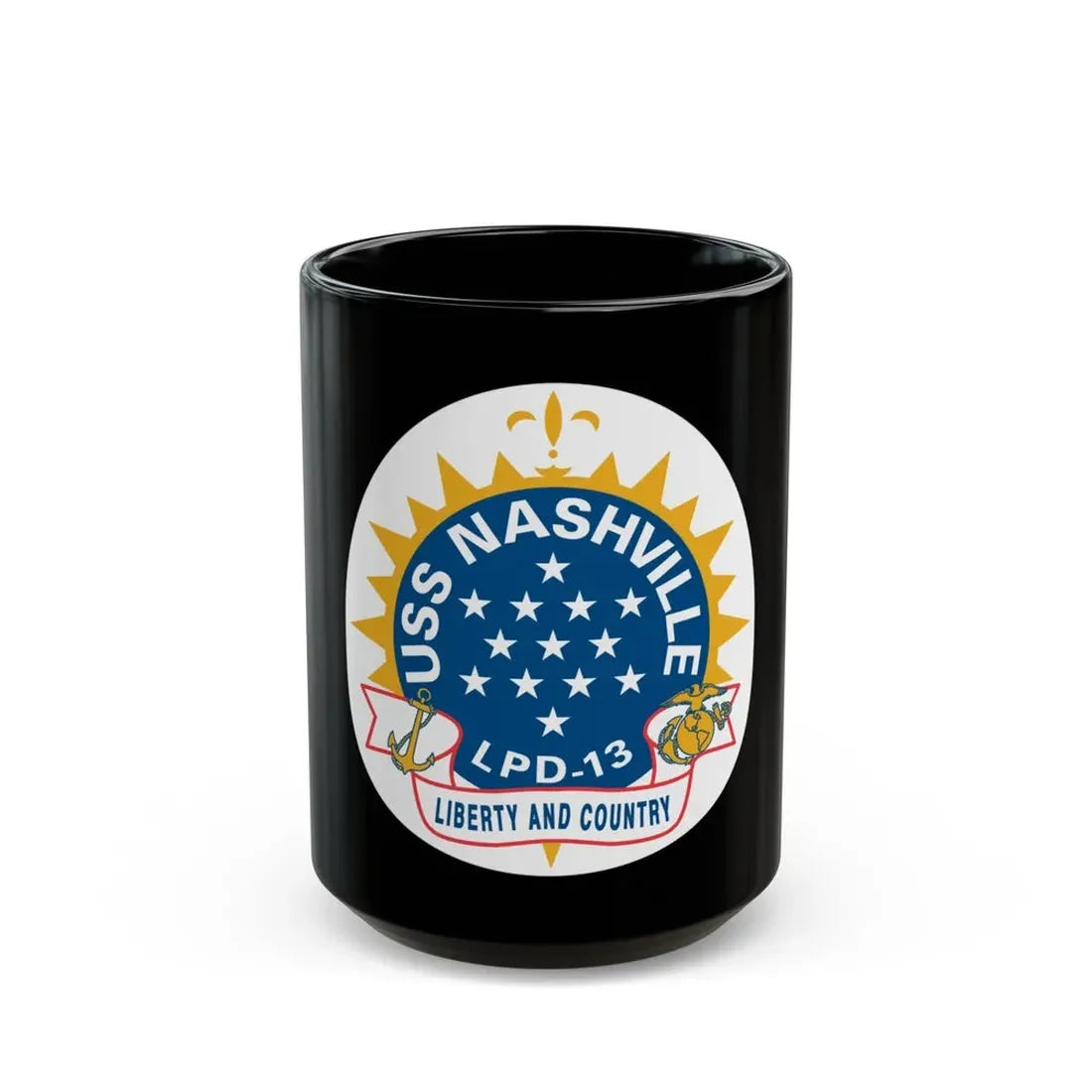 USS Nashille LPD 13 (U.S. Navy) Black Coffee Mug - Go Mug Yourself