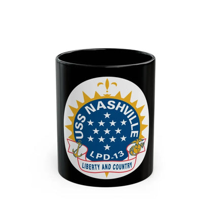 USS Nashille LPD 13 (U.S. Navy) Black Coffee Mug - Go Mug Yourself