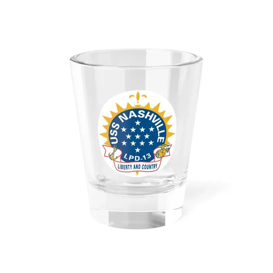 USS Nashille LPD 13 (U.S. Navy) Shot Glass 1.5oz 1.5oz - Go Mug Yourself
