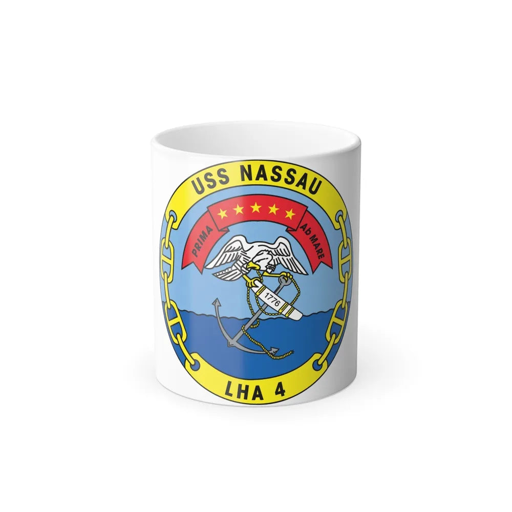 USS Nassau LHA 4 (U.S. Navy) Color Changing Mug 11oz-11oz-Go Mug Yourself