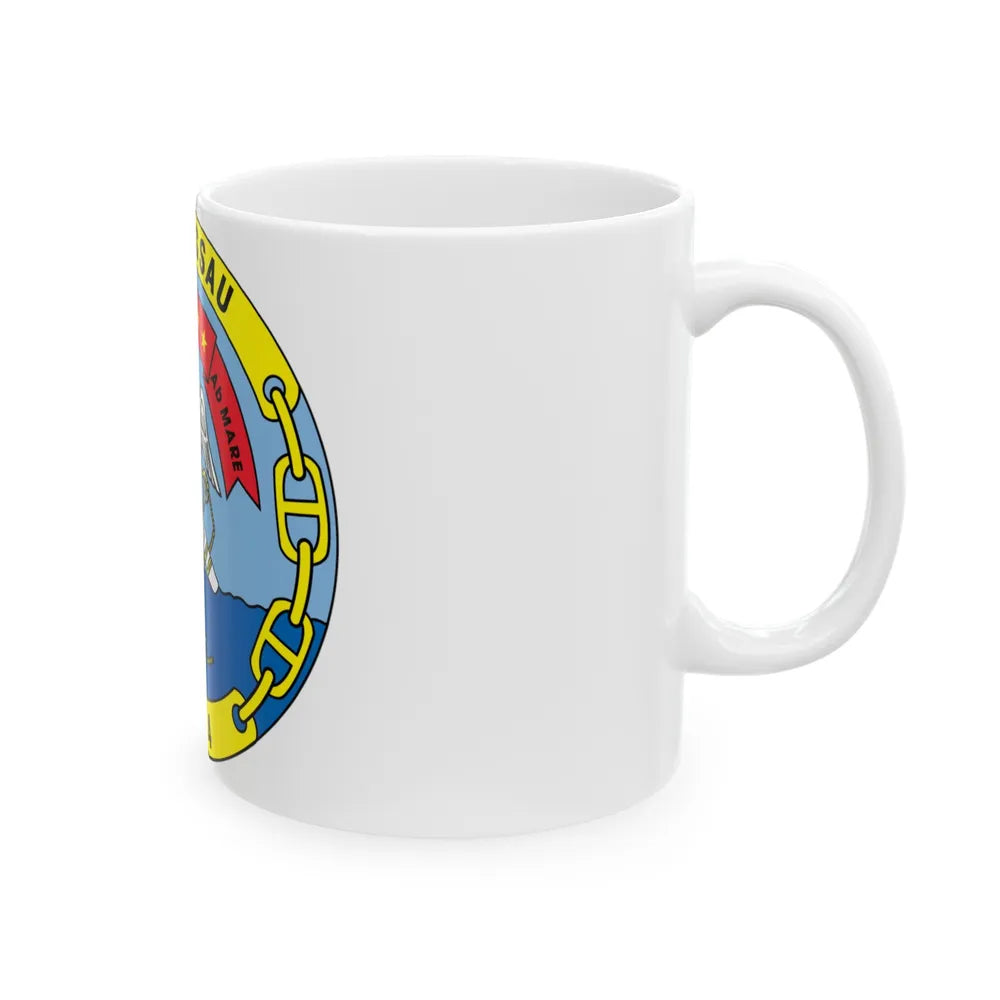 USS Nassau LHA 4 (U.S. Navy) White Coffee Mug-Go Mug Yourself