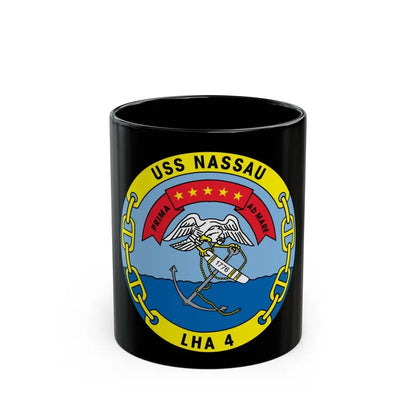 USS Nassau LHA 4 (U.S. Navy) Black Coffee Mug 11oz - Go Mug Yourself