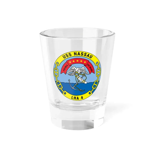 USS Nassau LHA 4 (U.S. Navy) Shot Glass 1.5oz 1.5oz - Go Mug Yourself