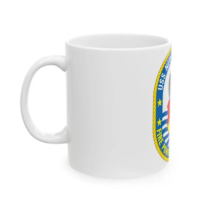 USS New Jersey BB 62 Fire Power For Freedom (U.S. Navy) White Coffee Mug - Go Mug Yourself