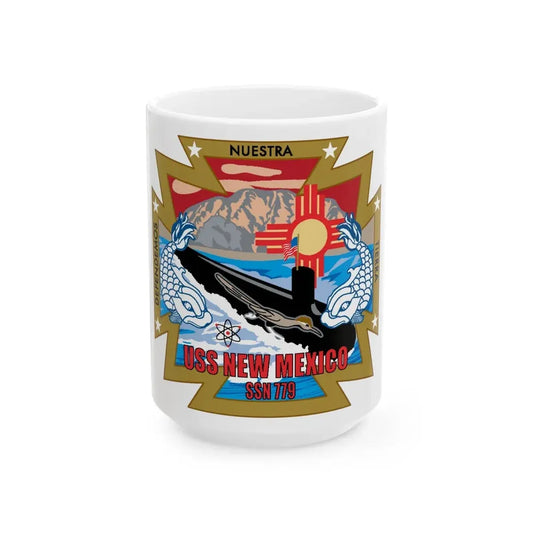 USS New Mexico (U.S. Navy) White Coffee Mug 15oz - Go Mug Yourself