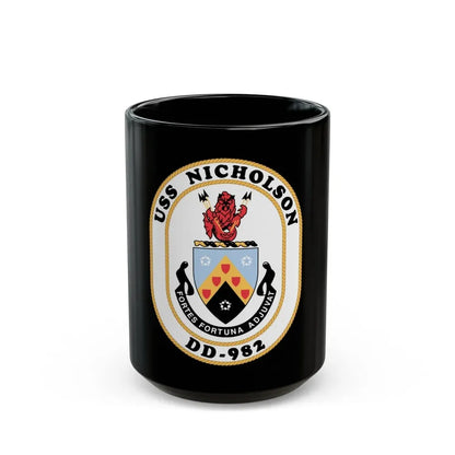USS Nicholson DD 982 (U.S. Navy) Black Coffee Mug 15oz - Go Mug Yourself