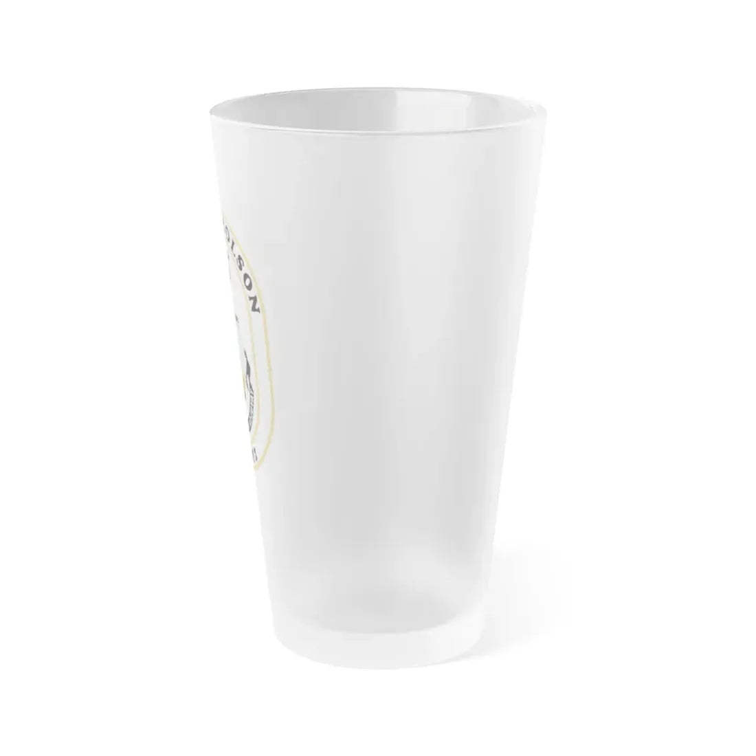 USS Nicholson DD 982 (U.S. Navy) Frosted Pint Glass 16oz - Go Mug Yourself