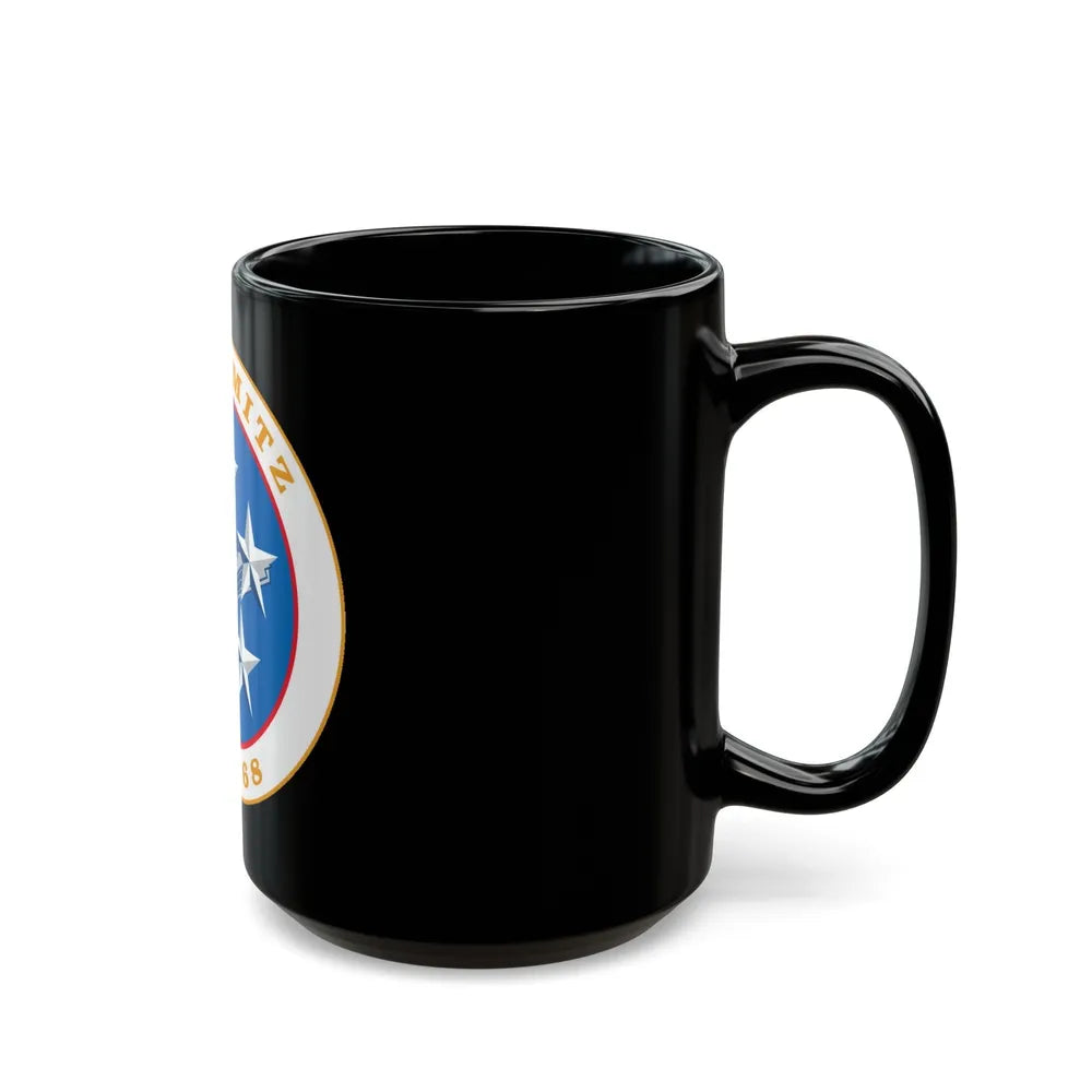 USS Nimitz CVN 68 (U.S. Navy) Black Coffee Mug-Go Mug Yourself