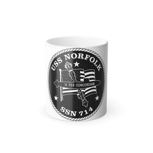 USS Norfolk SSN 714 (U.S. Navy) Color Changing Mug 11oz-11oz-Go Mug Yourself