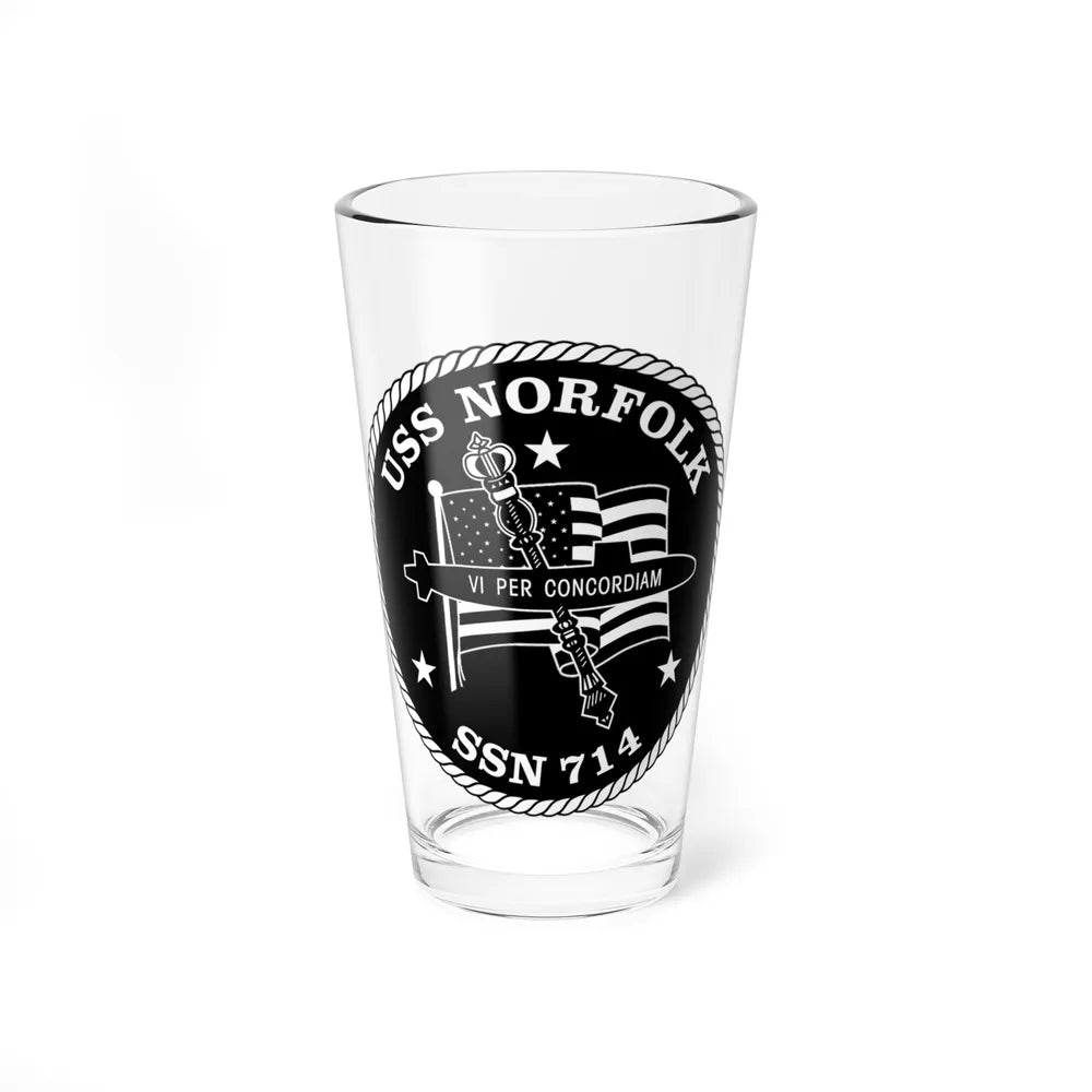 USS Norfolk SSN 714 (U.S. Navy) Pint Glass 16oz-16oz-Go Mug Yourself