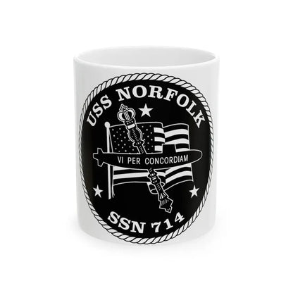 USS Norfolk SSN 714 (U.S. Navy) White Coffee Mug 11oz - Go Mug Yourself