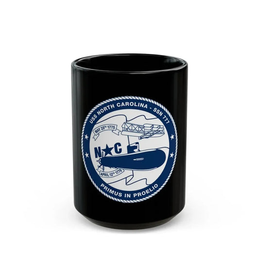 USS North Carolina SSN 777 (U.S. Coast Guard) Black Coffee Mug 15oz - Go Mug Yourself