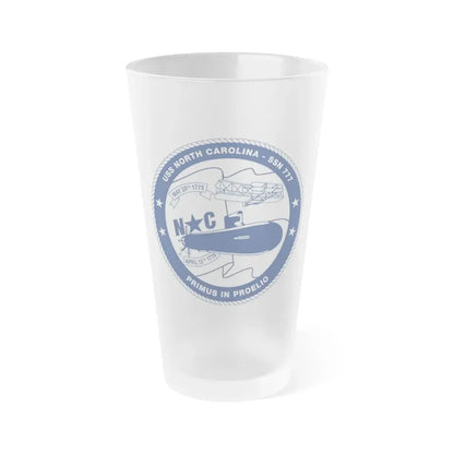 USS North Carolina SSN 777 (U.S. Coast Guard) Frosted Pint Glass 16oz Default Title - Go Mug Yourself